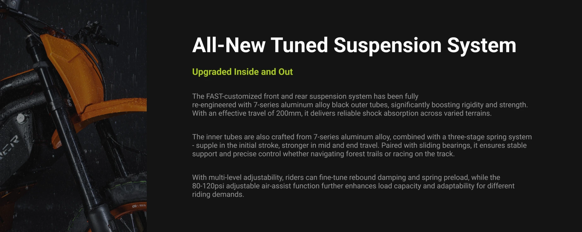 YiPower SkyLeap Motocross tued suspension